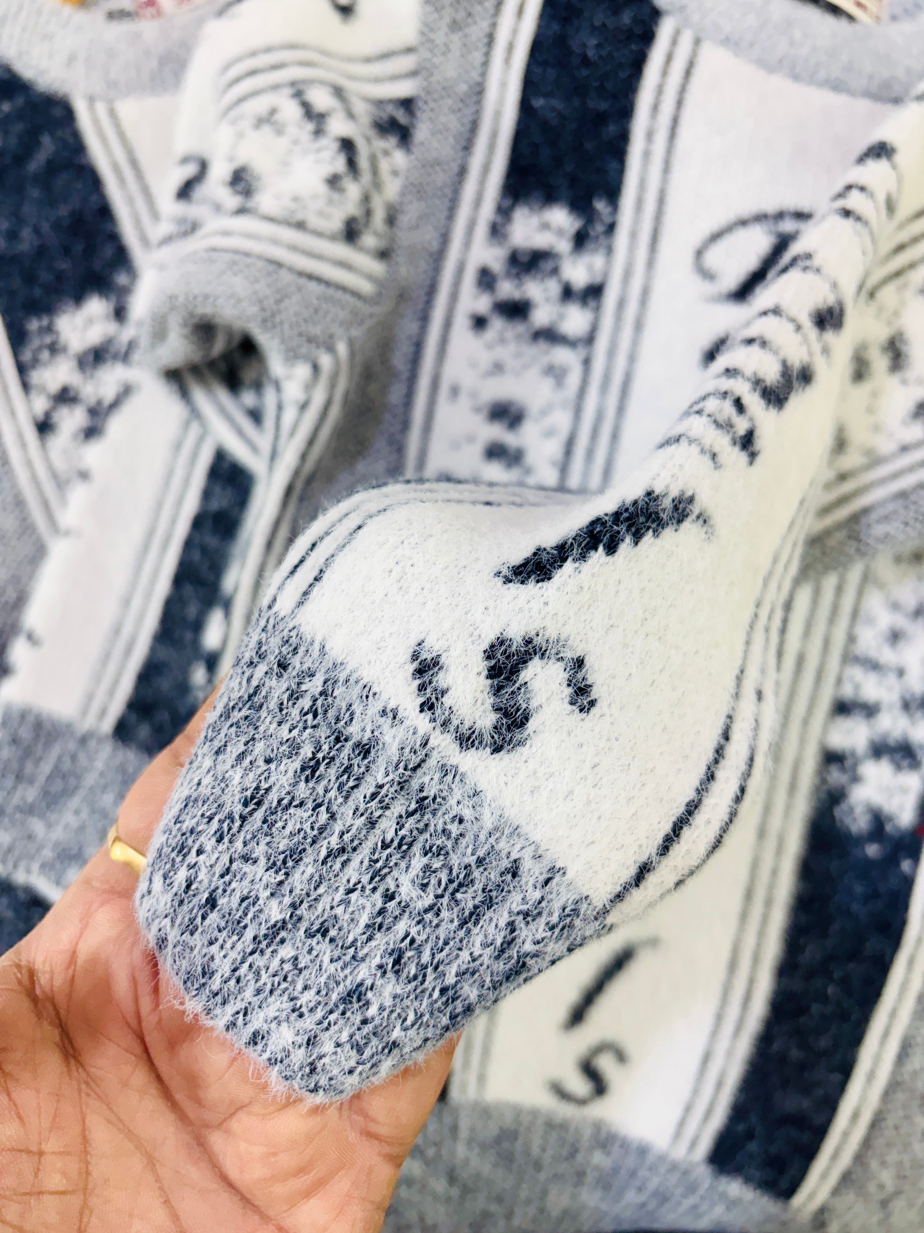 Kids Winter Knitted Sweater with Stylish Text Design