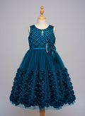Girls Designer Party Wear Dress with Embellished Bodice
