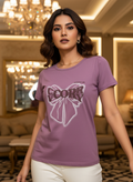 ＤＵＴＣＨ ＤＲＥＡＭ™  Women’s Graphic Printed Cotton T-Shirt Top (Wine)- #5