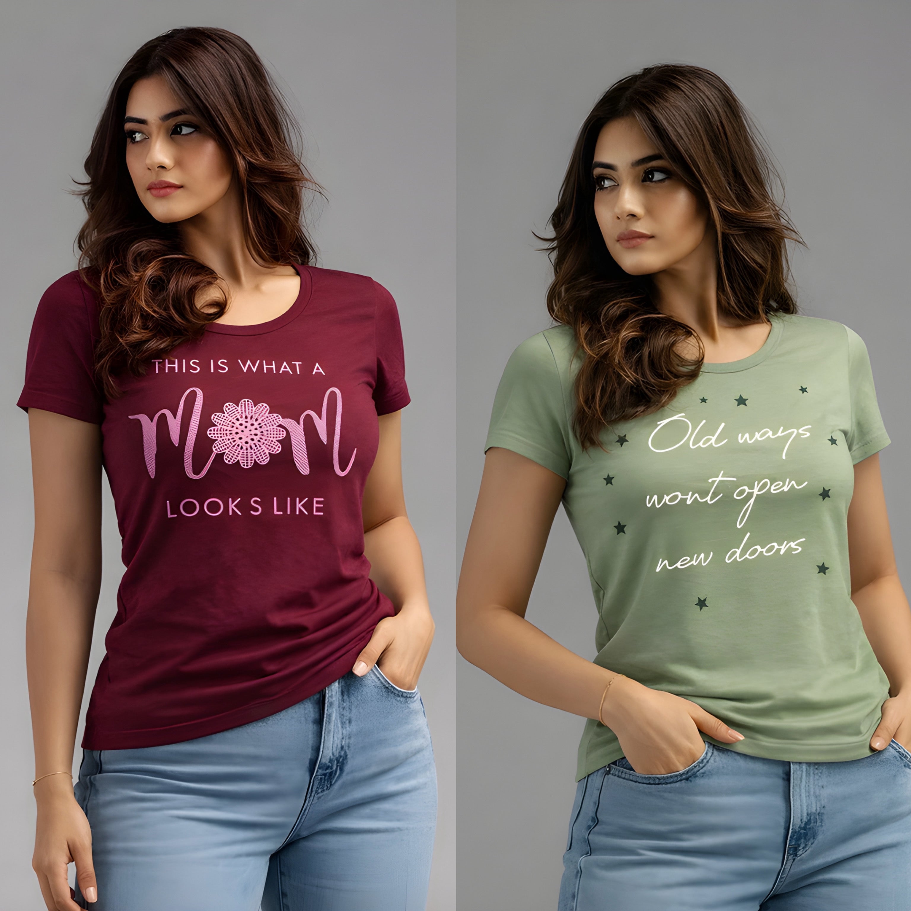 Girls Stylish T-Shirt Combo (Pack of 2) | Trendy Everyday Wear-5