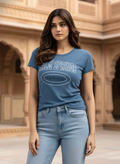 ＤＵＴＣＨ ＤＲＥＡＭ™  Women’s Stylish Casual Printed T-Shirt Top – (Blue)- #9