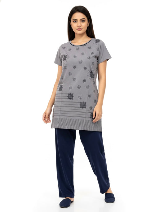 Ladies Cotton Night Set