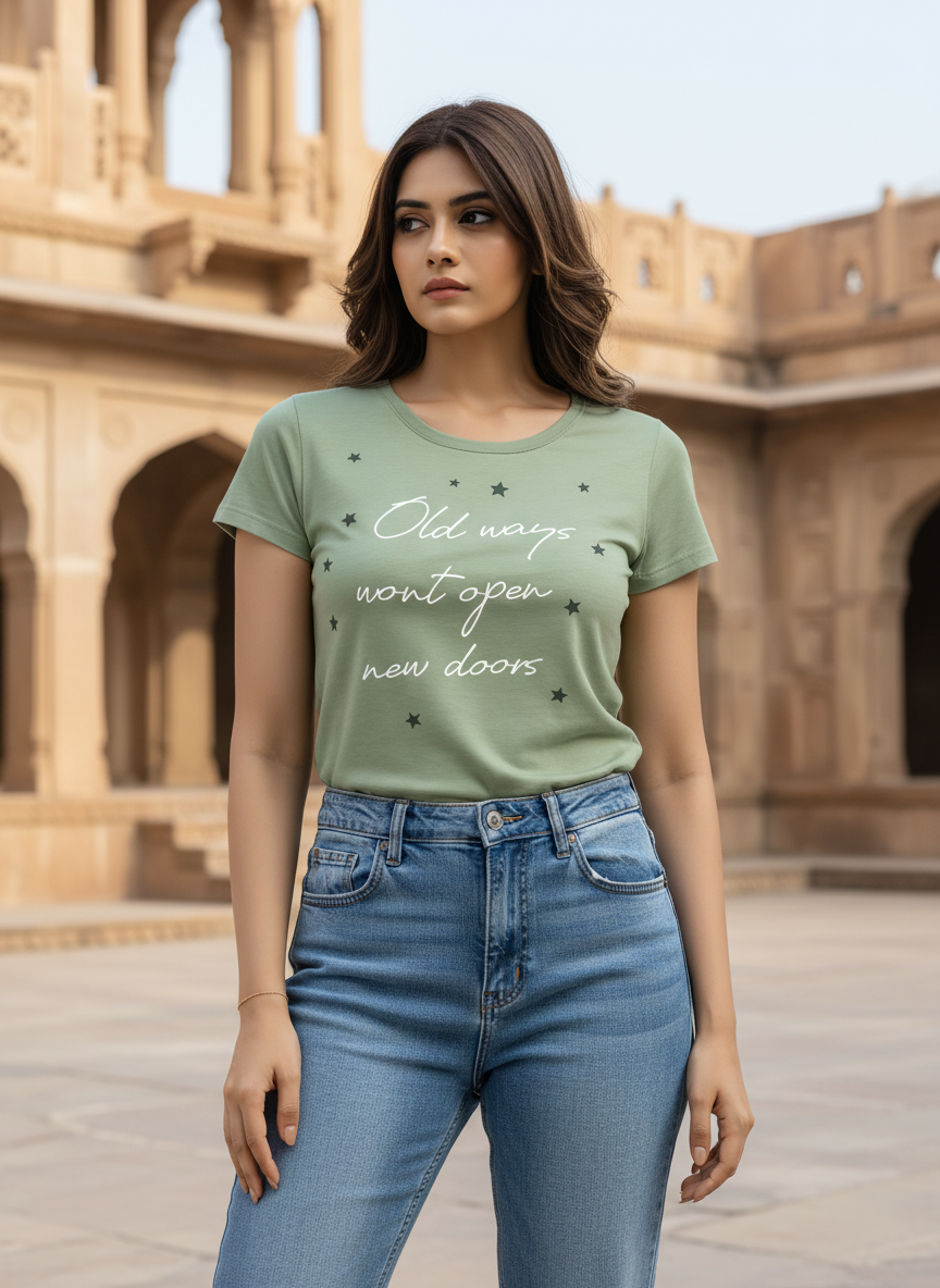 ＤＵＴＣＨ ＤＲＥＡＭ™  Women’s Cotton T-Shirt Motivational Graphic- #4
