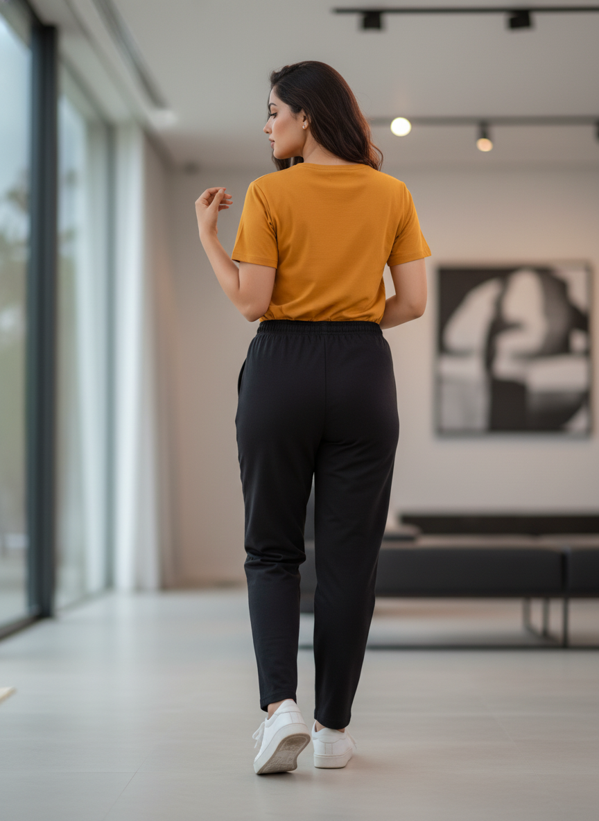 ＤＵＴＣＨ ＤＲＥＡＭ™ Women’s Graphic Print T-Shirt & Black Pants Cord-Set | Trendy Casual
