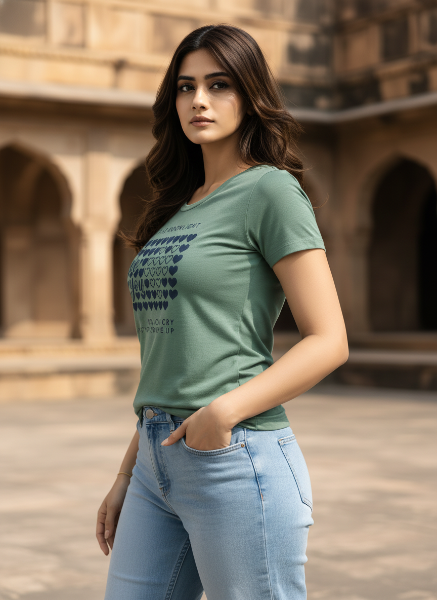 ＤＵＴＣＨ ＤＲＥＡＭ™ Women’s Printed Cotton Casual Graphic T-Shirt Top- #2