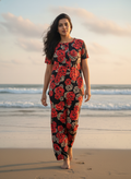 ＤＵＴＣＨ ＤＲＥＡＭ™ Women’s Stylish Floral Print Nightwear Set – Comfortable Top and Pajama Sleepwear