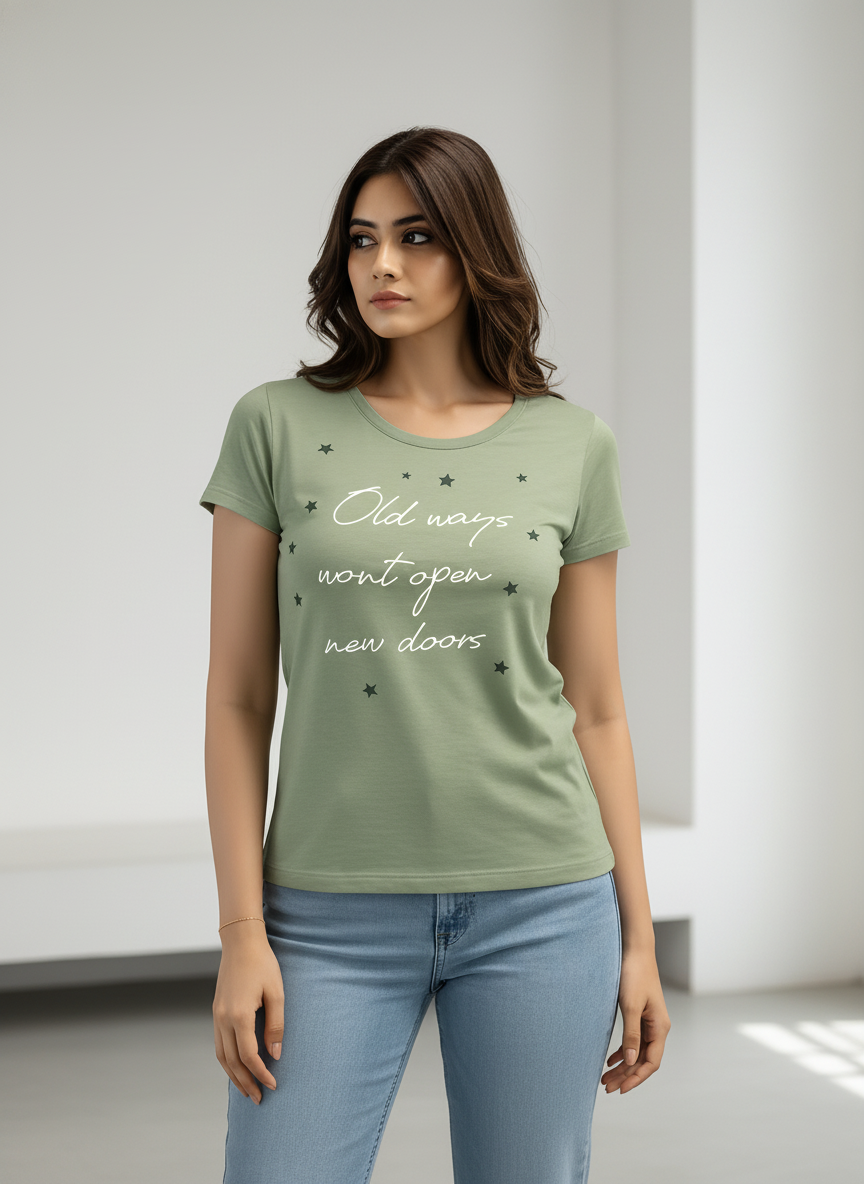 ＤＵＴＣＨ ＤＲＥＡＭ™  Women’s Cotton T-Shirt Motivational Graphic- #4