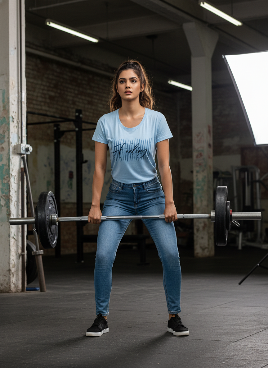 ＤＵＴＣＨ ＤＲＥＡＭ™  Women’s “Feeling” Printed Cotton T-Shirt Top (Sky)- #8